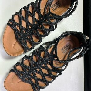 Elegant Black Strappy Sandals for Women